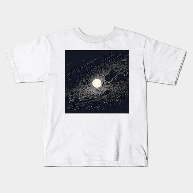 Dark Night Kids T-Shirt by Sheptylevskyi